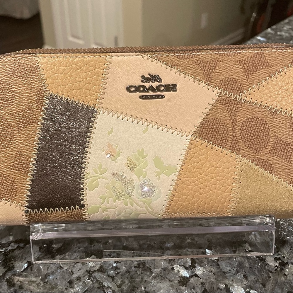 Coach Patchwork Zip Around Wallet